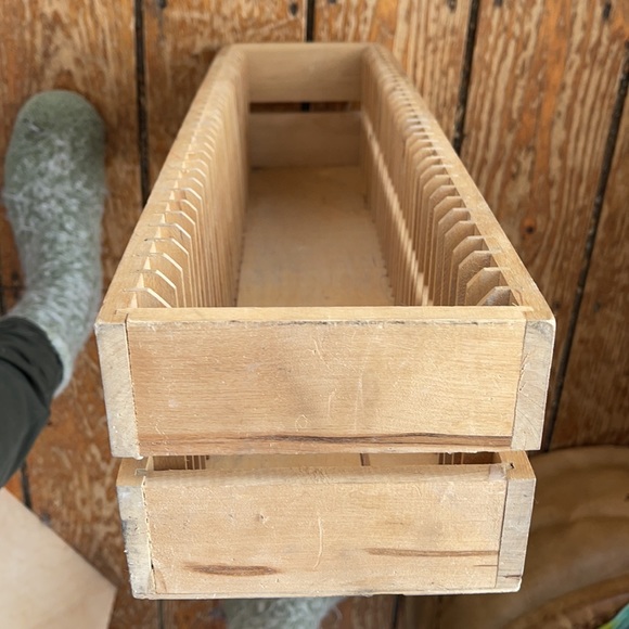 Vintage Media Cd Storage Rustic Wooden Crate Shelf Box Poshmark